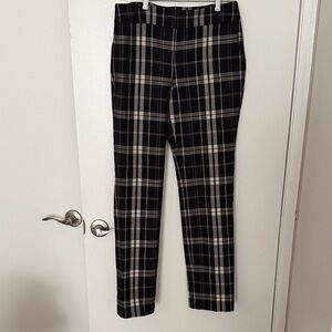 Ann Taylor Women's Plaid Pants in Black and White